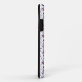 Paarse Wilde Bloem Botanisch Patroonontwerp Case-Mate iPhone Case (Achterkant/rechts)