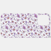 Paarse Wilde Bloem Botanisch Patroonontwerp Case-Mate iPhone Case (Achterkant / Rechts)