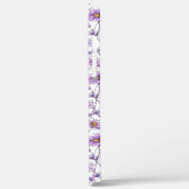 Paarse Wilde Bloem Botanisch Patroonontwerp Case-Mate iPhone Case (Achterkant / Links)