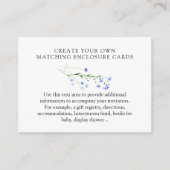 Paarse wilde bloem Creëer je eigen blanco Informatiekaartje (Voorkant)