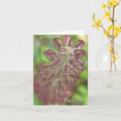 Paarse wilde bloem - dank u kaart (Gele Bloem)