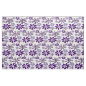 Paarse Wilde Bloem Doodle Stof (Fat Quarter)