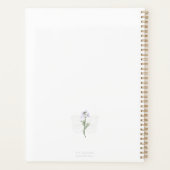 Paarse wilde bloem en baksteenvlinder planner (Achterkant)