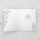 Paarse wilde bloem fijne zwevende bloem kaart (Binnen)