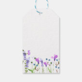 Paarse wilde bloem Gepersonaliseerd Dank u Gift La Cadeaulabel (Achterkant)