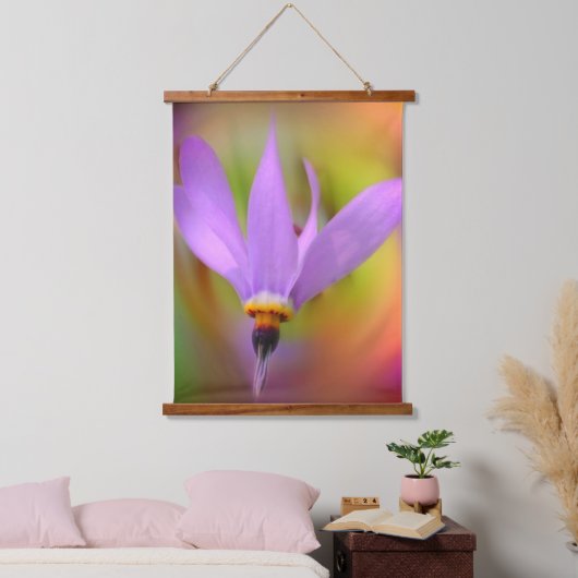 Paarse wilde bloem hangend wandkleed (Slaapkamer)