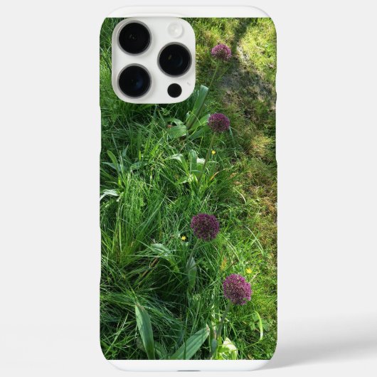 Paarse Wilde Bloem Hoesje Natuur Design (Achterkant)