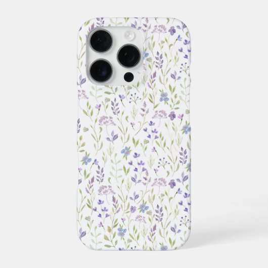 Paarse Wilde Bloem iPhone Hoesje (Achterkant)