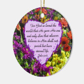 PAARSE WILDE BLOEM JOHANNES 3:16 KERAMISCH ORNAMENT (Links)
