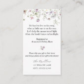 Paarse wilde bloem op lange afstand informatiekaartje (Voorkant)