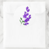 Paarse Wilde Bloem Ronde Stickers (Tas)