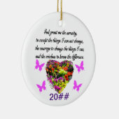 PAARSE WILDE BLOEM SERENITEIT GEBED FOTO KERAMISCH ORNAMENT (Rechts)