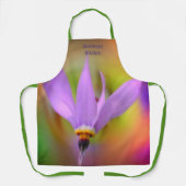 Paarse wilde bloem, speciaal aangepast schort (Voorkant)