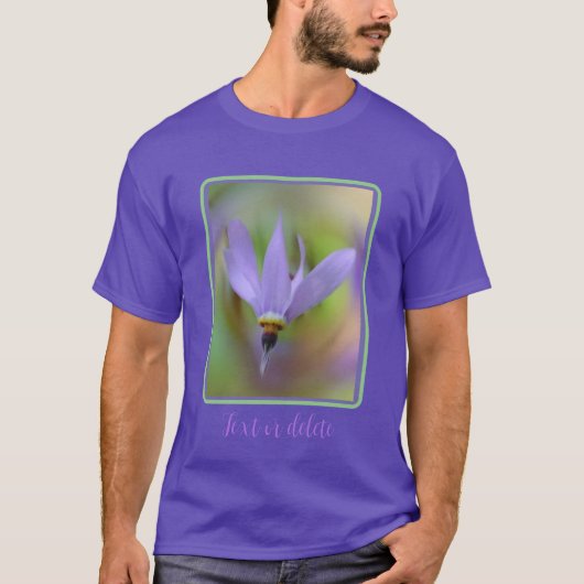 Paarse wilde bloem, speciaal aangepast t-shirt (Voorkant)