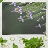 Paarse wilde bloem theedoek (Gevouwen)