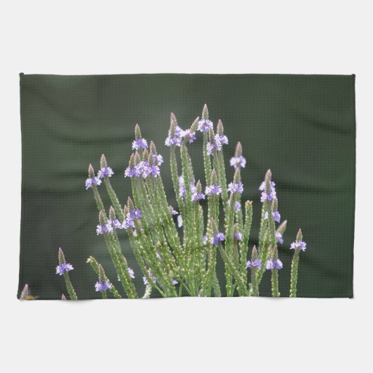 Paarse wilde bloem theedoek (Horizontaal)