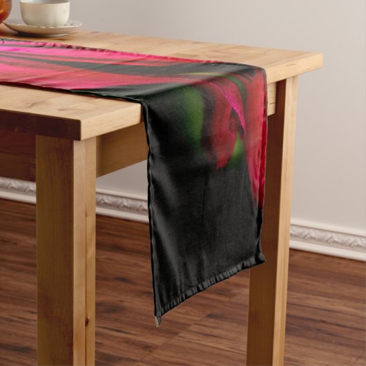 Paarse wilde bloem trcna korte tafelloper (Voorbeeld)