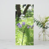 Paarse Wilde Bloem Vlakke Kaart (Staand voorkant)