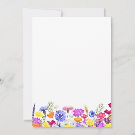  Paarse wilde bloem Volwassenen 100e verjaardag Kaart (Achterkant)