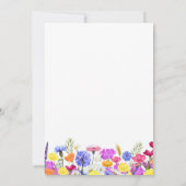  Paarse wilde bloem Volwassenen 60e verjaardag Kaart (Achterkant)