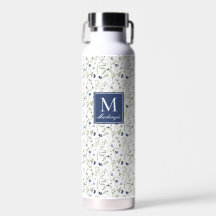 Paarse wilde bloem waterverf monogram naam