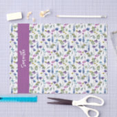 Paarse wilde bloem waterverf  tissuepapier (Craft)