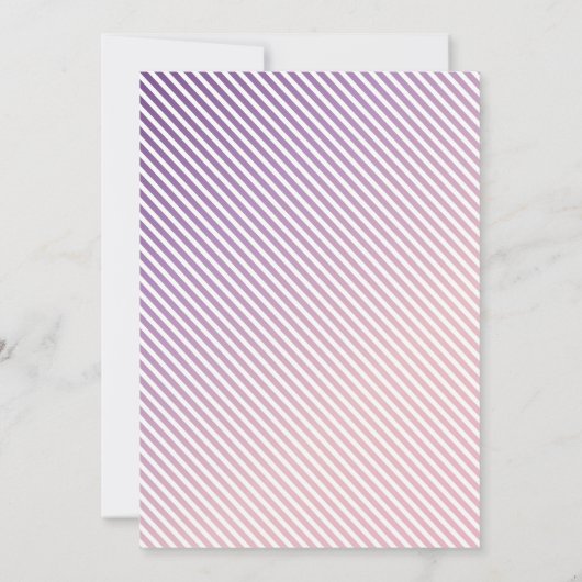 Paarse wilde bloem ze is het draaien van een uitno kaart (Achterkant)