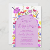 Paarse Wilde Bloemboho Arch 30e verjaardag in Kaart (Voorkant)