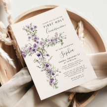 Paarse wilde bloemen Bloemenkruis Eerste Communie