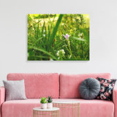 Paarse wilde bloemen botanische fotografie canvas afdruk (Insitu (Woonkamer))