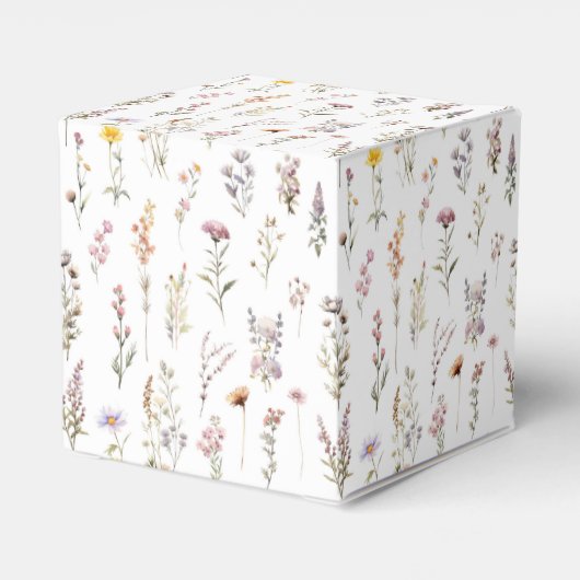 Paarse Wilde Bloemen Bruidsfeest Aangepaste Dankje Bedankdoosjes (Achterkant)