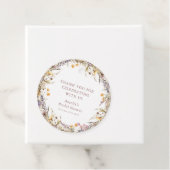 Paarse Wilde Bloemen Bruidsfeest Custom Bedankt Bedankjes Labels (In situ)