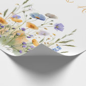 Paarse wilde bloemen bruiloft / douche Gefelicitee Cadeaupapier (Hoek)