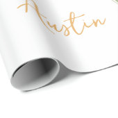 Paarse wilde bloemen bruiloft / douche Gefelicitee Cadeaupapier (Rol Hoek)