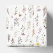 Paarse Wilde Bloemen Bruiloft Feest Aangepaste Dan Bedankdoosjes (Bovenkant)