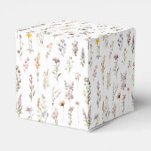 Paarse Wilde Bloemen Bruiloft Feest Custom Bedankt Bedankdoosjes (Achterkant)