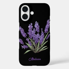 paarse wilde bloemen iPhone 16 hoesje