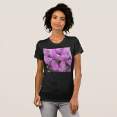 Paarse wilde bloemen Dames T Shirt (Voorkant volledig)