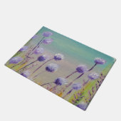 Paarse wilde bloemen deurmat (Schuin)