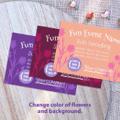 Paarse, wilde bloemen evenement aankondiging Kaart