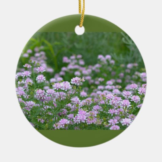Paarse wilde bloemen foto ornament (Voorkant)