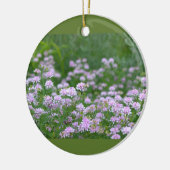 Paarse wilde bloemen foto ornament (Links)