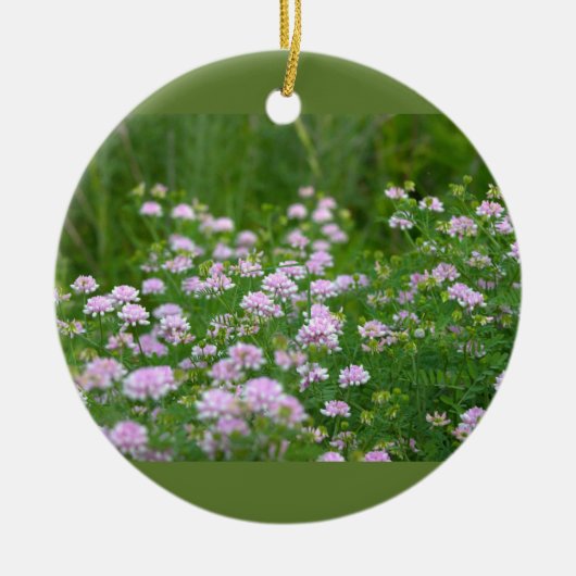 Paarse Wilde Bloemen Foto Ornament (Voorkant)