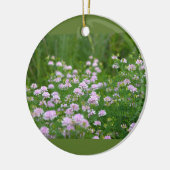 Paarse Wilde Bloemen Foto Ornament (Links)