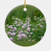 Paarse Wilde Bloemen Foto Ornament (Achterkant)