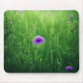 Paarse wilde bloemen in het veld muismat (Voorkant)