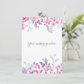 Paarse Wilde Bloemen Kaart (Staand voorkant)