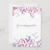 Paarse Wilde Bloemen Kaart (Voorkant)