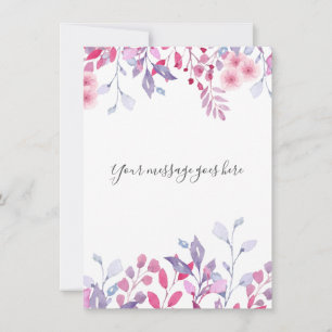 Paarse Wilde Bloemen Kaart