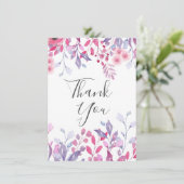 Paarse Wilde Bloemen Kaart (Staand voorkant)